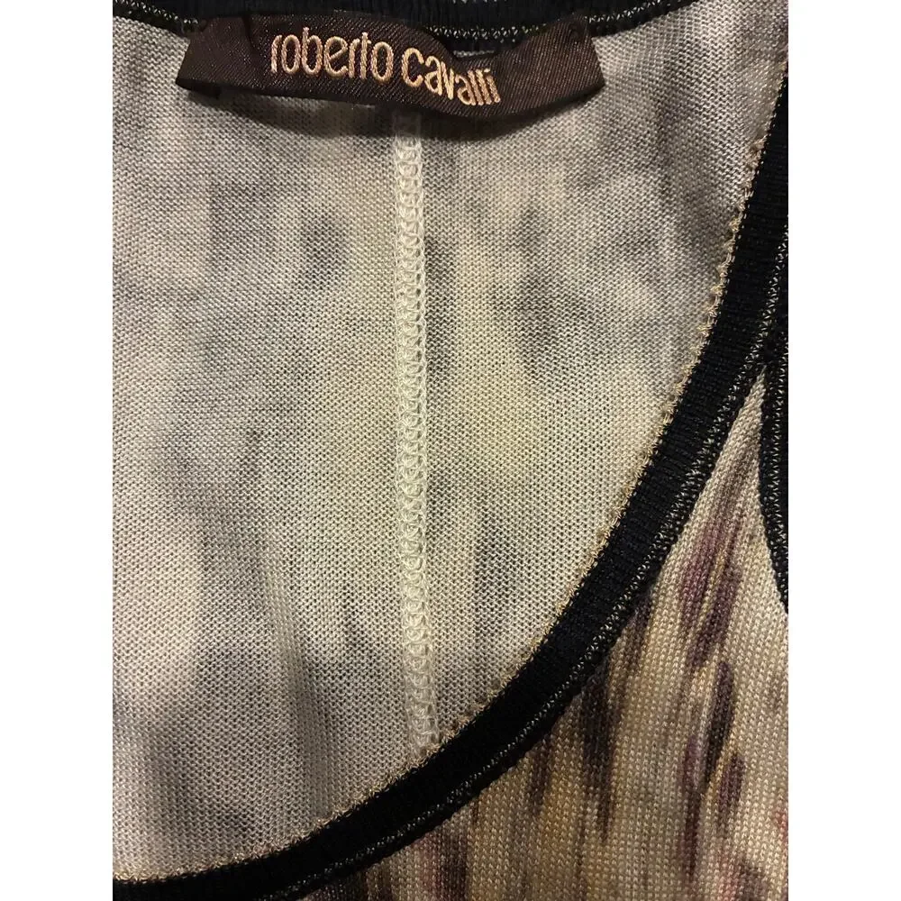 Medium Roberto Cavalli Vintage Cashmere Tiger Print Tank Top
